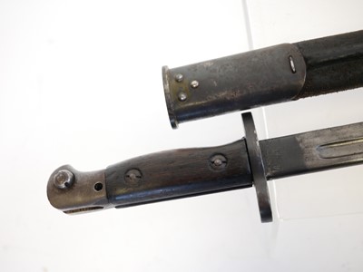 Lot 159 - Lee Enfield P.1907 bayonet scabbard by...