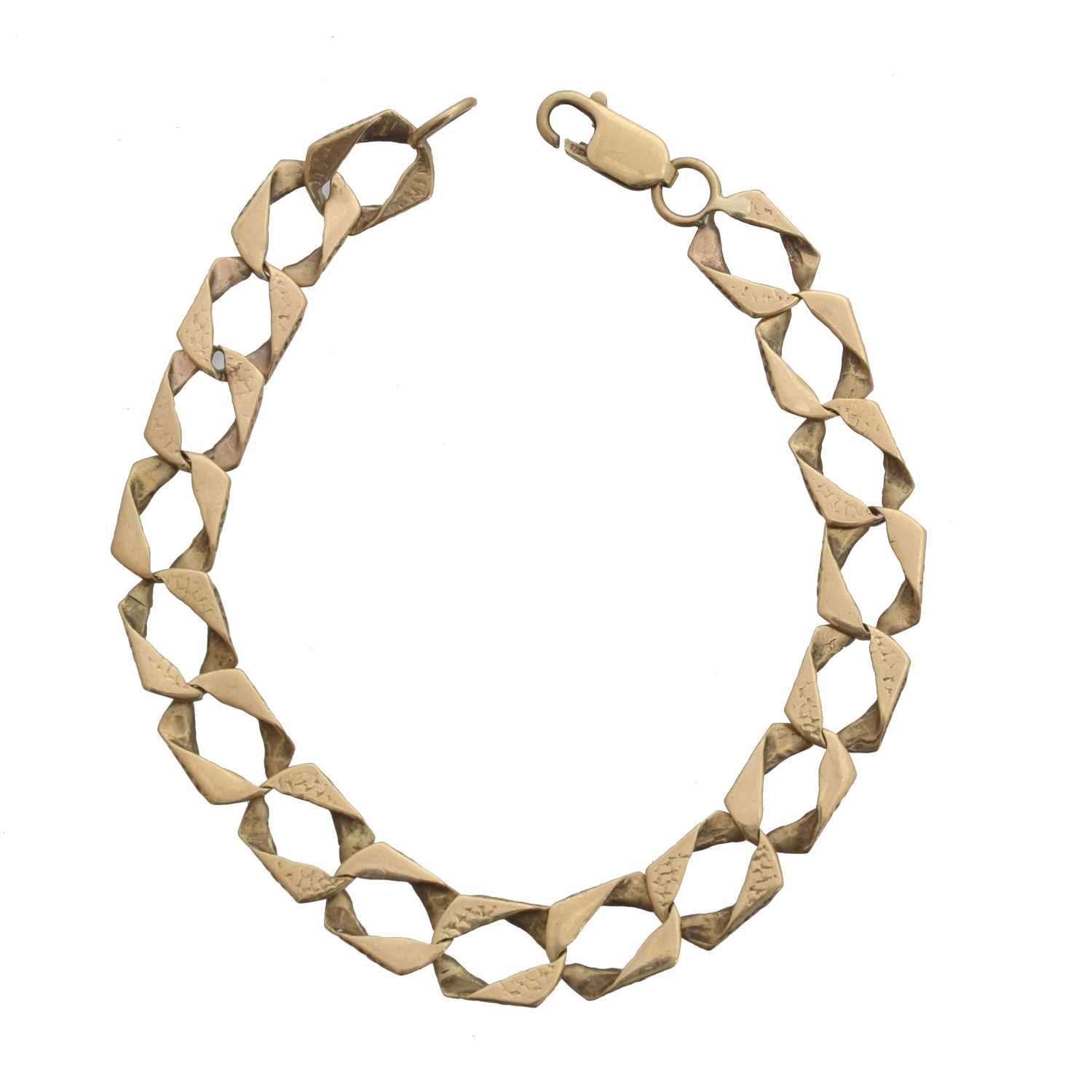 Lot 10 - A 9ct gold chain bracelet.