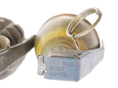 Lot 158 - Three inert hand grenades.