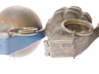 Lot 158 - Three inert hand grenades.