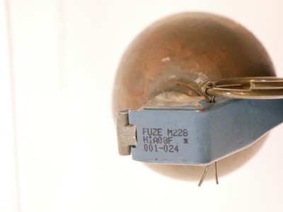 Lot 158 - Three inert hand grenades.