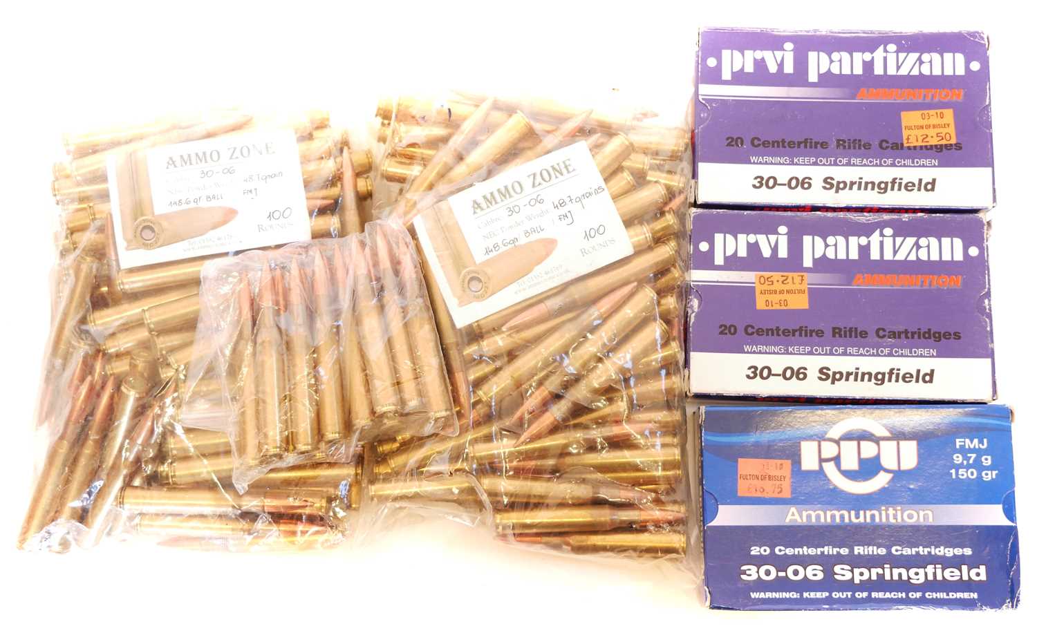 Lot 532 - .30-06 ammunition, by FNM / PPU / PRVI...