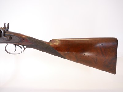 Lot 58 - Percussion 14 bore side by side muzzle loading...