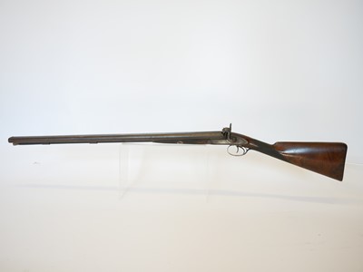 Lot 58 - Percussion 14 bore side by side muzzle loading...