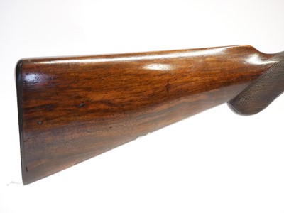 Lot 391 - 12 bore side by side hammer gun, serial number...