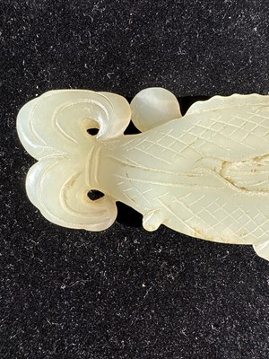 Lot 17 - A Chinese Carved Celadon Jade Fish