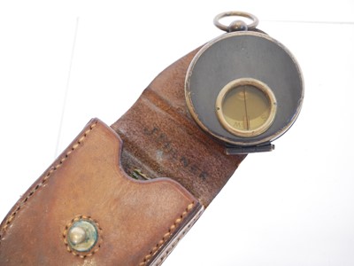 Lot 222 - Marching compass with original leather case...