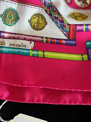 Lot 91 - A Hermès 'Petite Main' silk scarf.