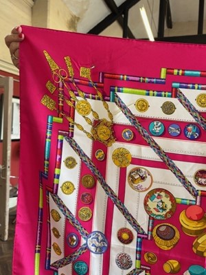 Lot 91 - A Hermès 'Petite Main' silk scarf.