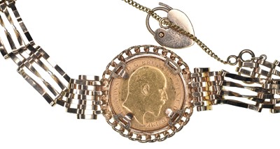 Lot 49 - An Edward VII Half-Sovereign