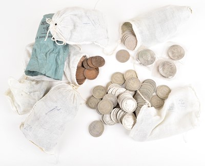 Lot 57 - Assortment of various British twentieth century debased silver, copper and cupro-nickel coinage