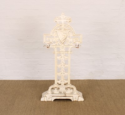 Lot 221 - A Victorian Country House Irish Interest White Painted Cast Iron Stick and Umbrella Stand