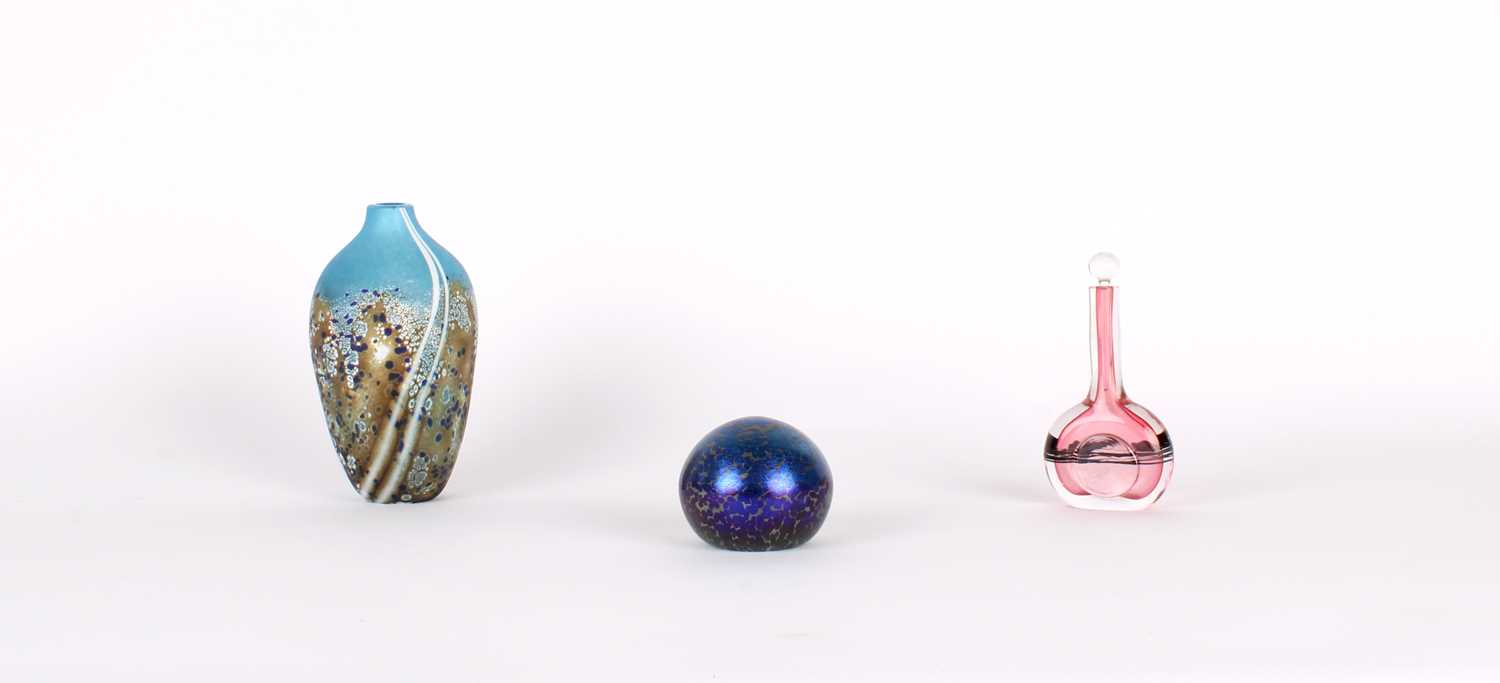 Lot 67 - Iridescent Glass Paperweight by Norman Stuart Clarke (British, Active 20th/21st Century)