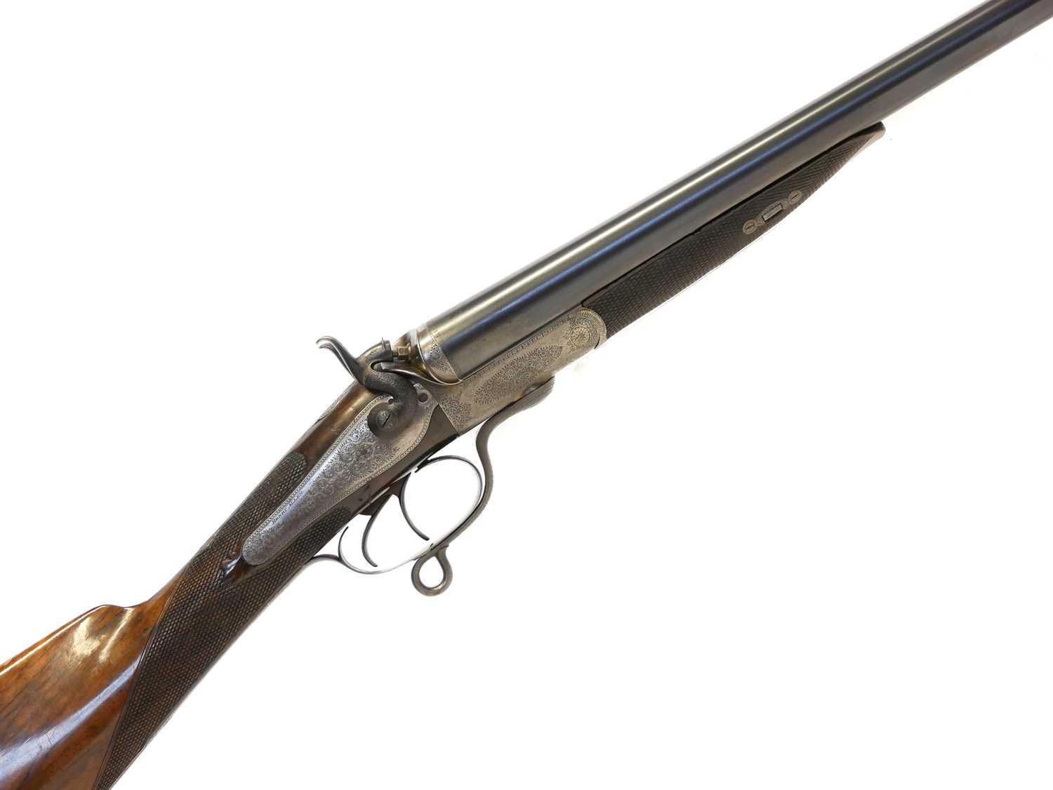 Lot Henry Allen of 10 bore side by side hammer gun,...