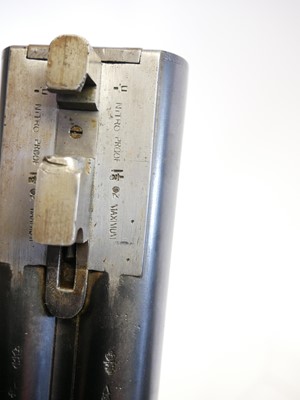 Lot Henry Allen of 10 bore side by side hammer gun,...