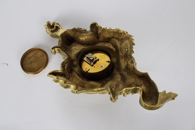 Lot A Late 19th Century Small French Ormolu 'Cartel' Clock in the Louis XV Style