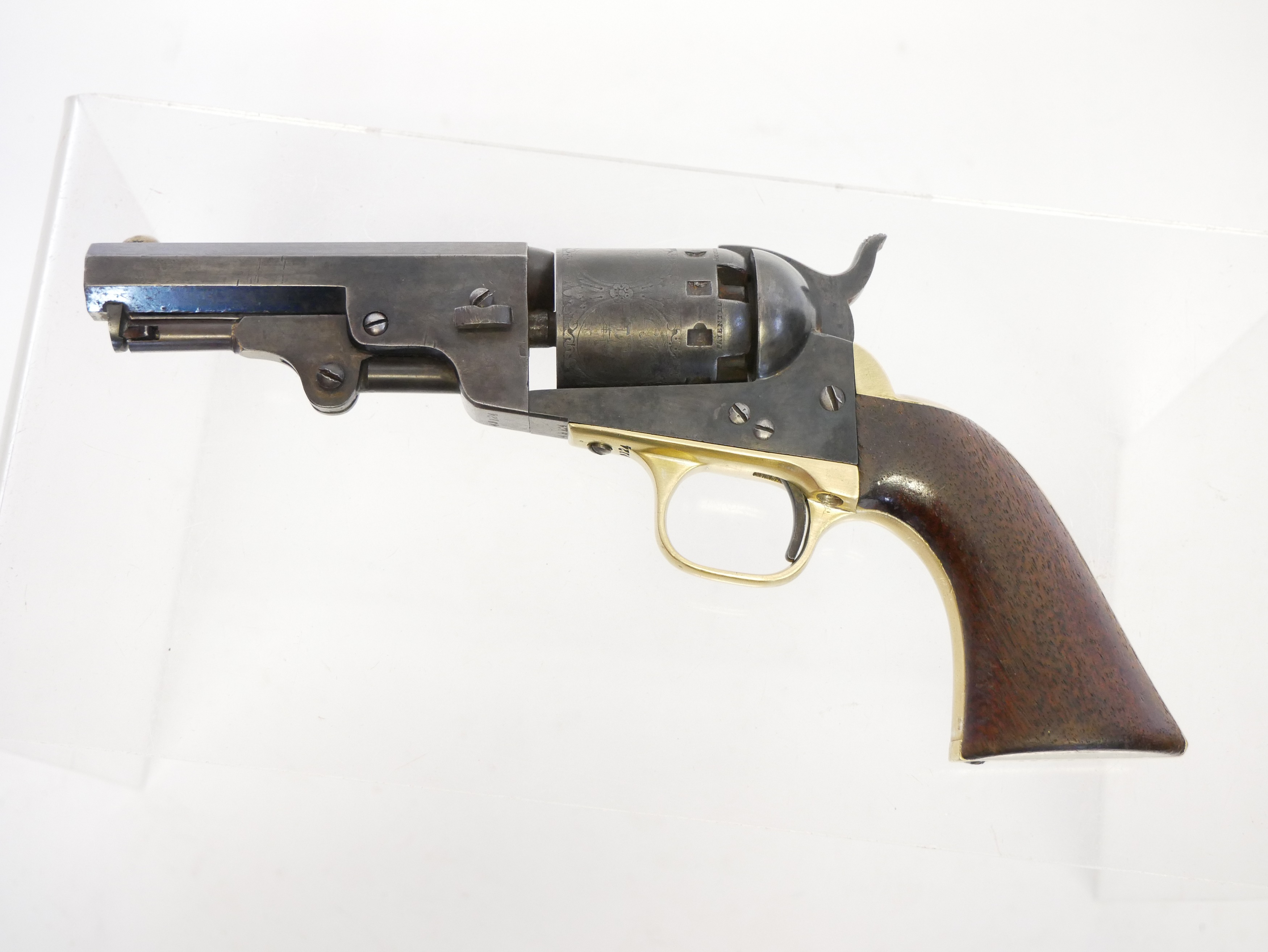 Lot 22 - Manhattan .36 percussion revolver, matching