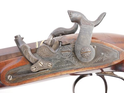Lot Percussion double barrel Howdah pistol by...