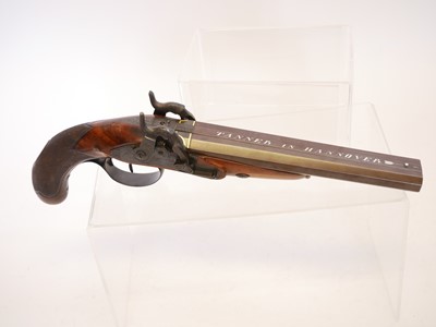 Lot Percussion double barrel Howdah pistol by...