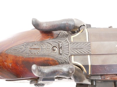 Lot Percussion double barrel Howdah pistol by...