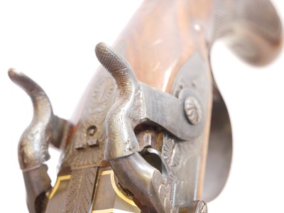 Lot Percussion double barrel Howdah pistol by...