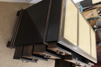 Lot 187 - An Early-Mid 20th Century Black Lacquered 'Chinoiserie' Writing Desk in the Georgian Style