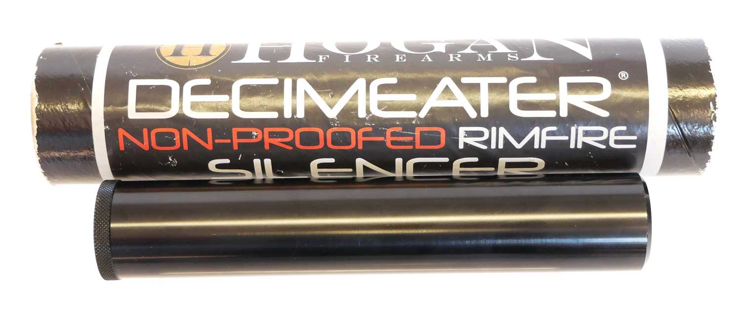 Lot 507 - Hogan Air Rifle or Rimfire .17 or .22 silencer,...