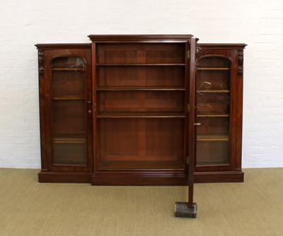 Lot 160 - A Victorian Mahogany Breakfront Bookcase