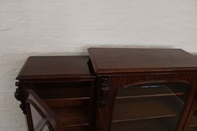 Lot 160 - A Victorian Mahogany Breakfront Bookcase