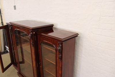 Lot 160 - A Victorian Mahogany Breakfront Bookcase