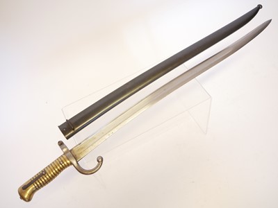 Lot 151 - French Mle.1866 bayonet and scabbard, serial...
