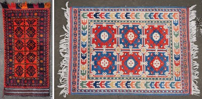 Lot 236 - A Kazak Rug and an Afghan Saddle Bag