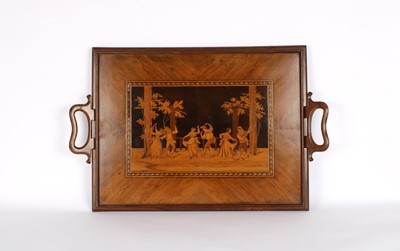 Lot 252 - A 19th Century Italian Sorrento-Ware Double-Sided Tray