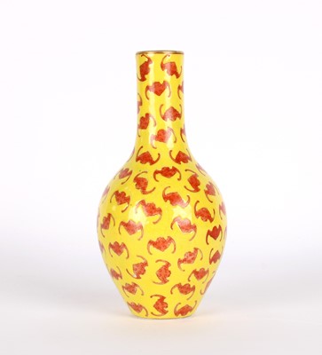 Lot 27 - A Chinese "Hundred Bats" Pear Shaped Vase