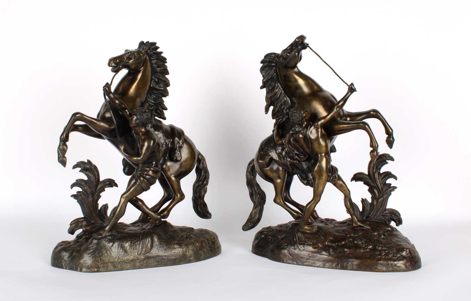 Lot 55 - A Pair of 20th Century French Bronze 'Marly Horse' Figures After Guillaume Coustou