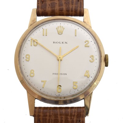 Lot A 1960s 9ct gold Rolex Precision manual wind wristwatch, ref. 12865.