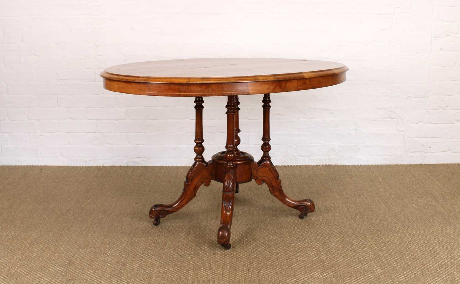Lot 190 - A Victorian Walnut and Marquetry Breakfast or Centre Table