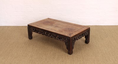 Lot 200 - A Late 19th/Early 20th Century Chinese Carved Rosewood Low Table
