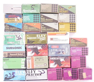 Lot Mixed .22 ammunition, to include 729 rounds of...