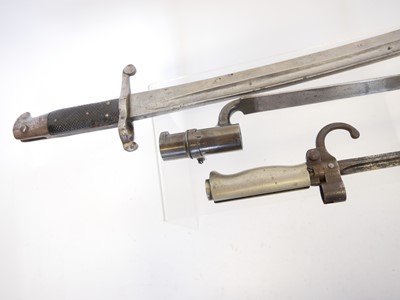 Lot 150 - Three bayonets, to include a P1856 Enfield...