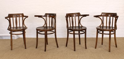 Lot Set of Four Polish Thonet-Style Bar or Cafe Chairs