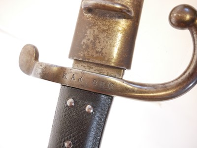 Lot 149 - Danish M1867-1896 Yataghan bayonet and...