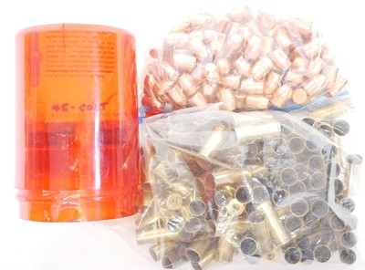 Lot .45 Long Colt reloading components, to include...