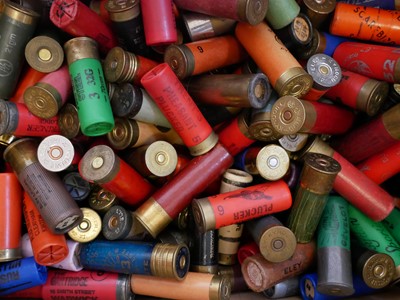 Lot Two hundred mixed shotgun cartridges, paper...