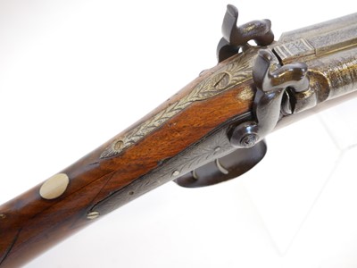 Lot Percussion 14 bore double barrel shotgun,...