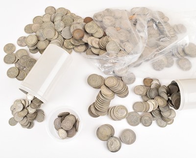 Lot 54 - Large assortment of George V silver and later coinage
