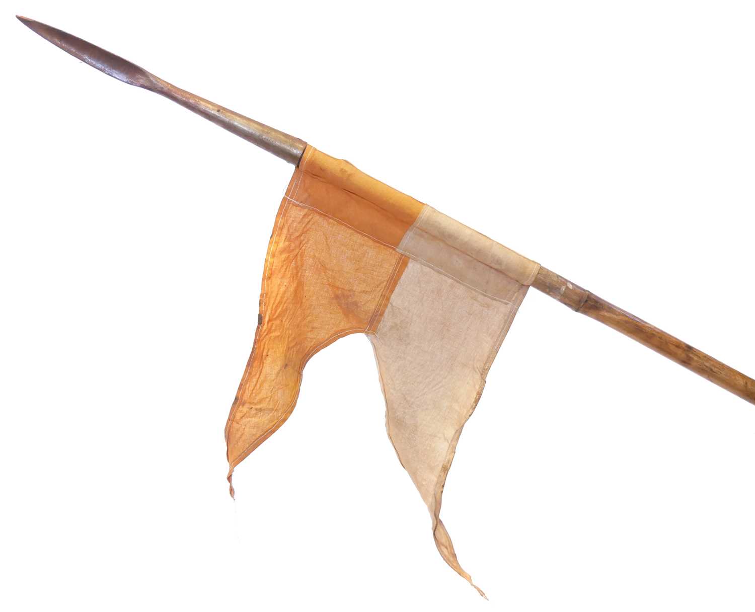 Lot 156 - Indian lance, the steel points mounted on...