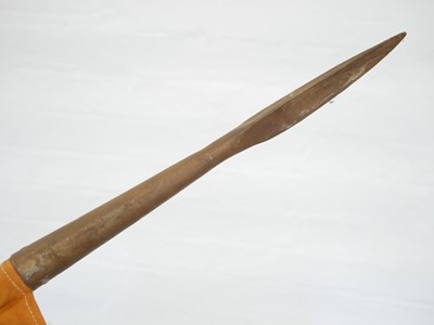 Lot 156 - Indian lance, the steel points mounted on...