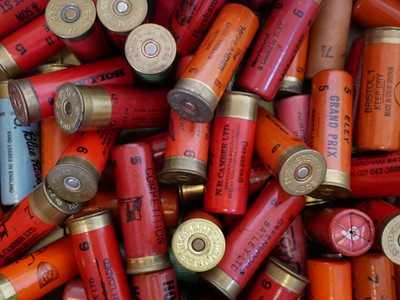 Lot One hundred mixed shotgun cartridges, paper...