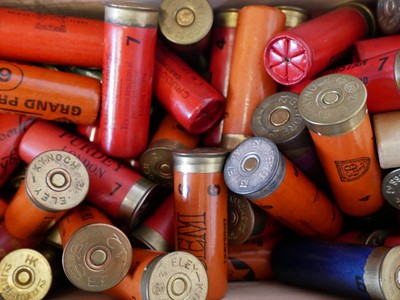 Lot One hundred mixed shotgun cartridges, paper...